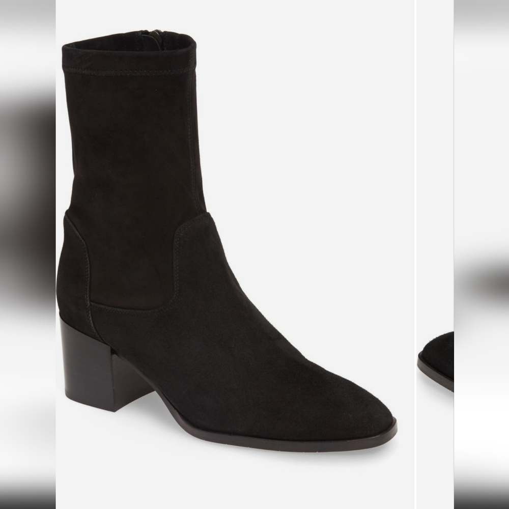 Aquatalia Tilly Weatherproof Bootie, black suede, size 9